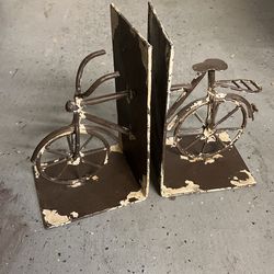 Rustic Bicycle Book Ends