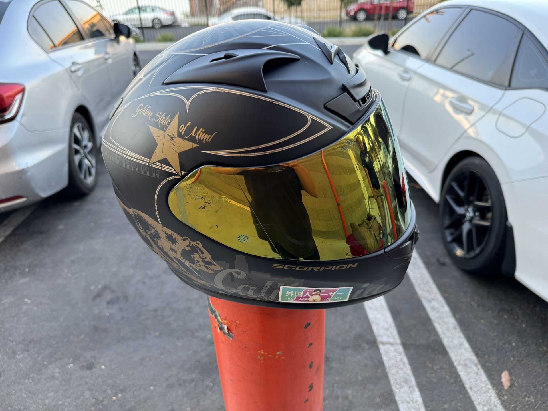 Scorpion motorcycle helmet