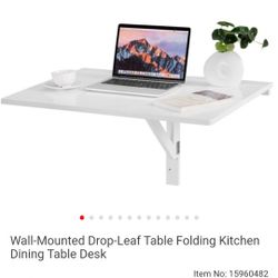 
Wall-Mounted Drop-Leaf Table Folding Kitchen Dining Table Desk Murphy Table