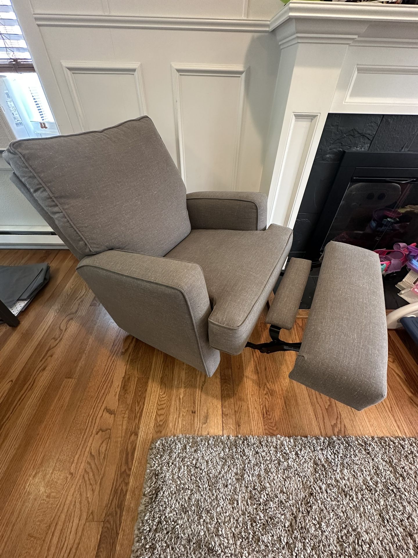 Heathered Gray Recliner Chair