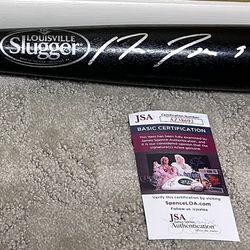 Cleveland Guardians Jose Ramirez Autographed Baseball Bat With COA