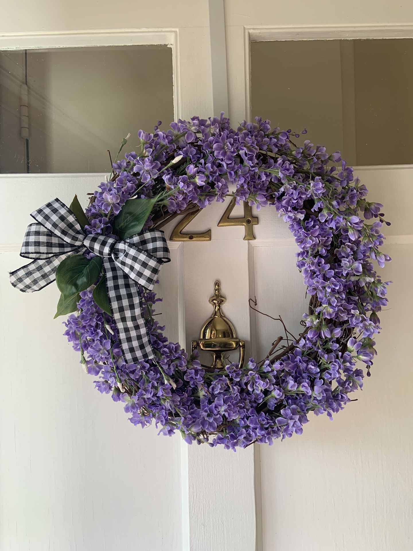 Lovely Purple Delphinium Wreath