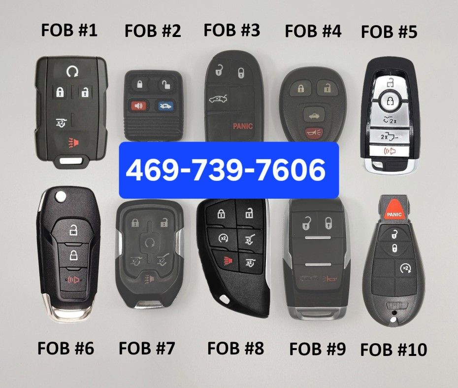 Car Key's, Remotes And Key Fobs 🔑