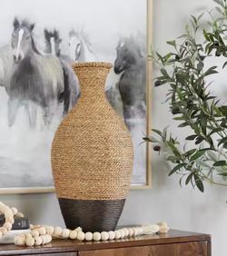 Handmade Seagrass Vase 21” x 10”