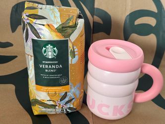 New Hot pink coffee cup Starbucks bundle whole beam coffee