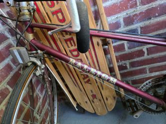 Vintage Raleigh bike and Speedway sled