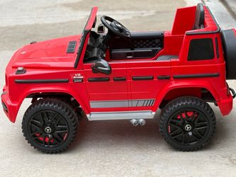 Mercedes-Benz AMG G63 ride-on in glossy red