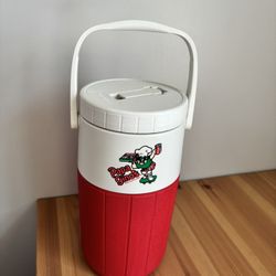 Vintage Coleman Papa Gino's Beverage Drink Cooler Jug With Handle & Spout 