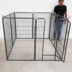 $135 (New in Box) Heavy duty 48” tall x 32” wide x 8-panel pet playpen dog crate kennel exercise cage fence