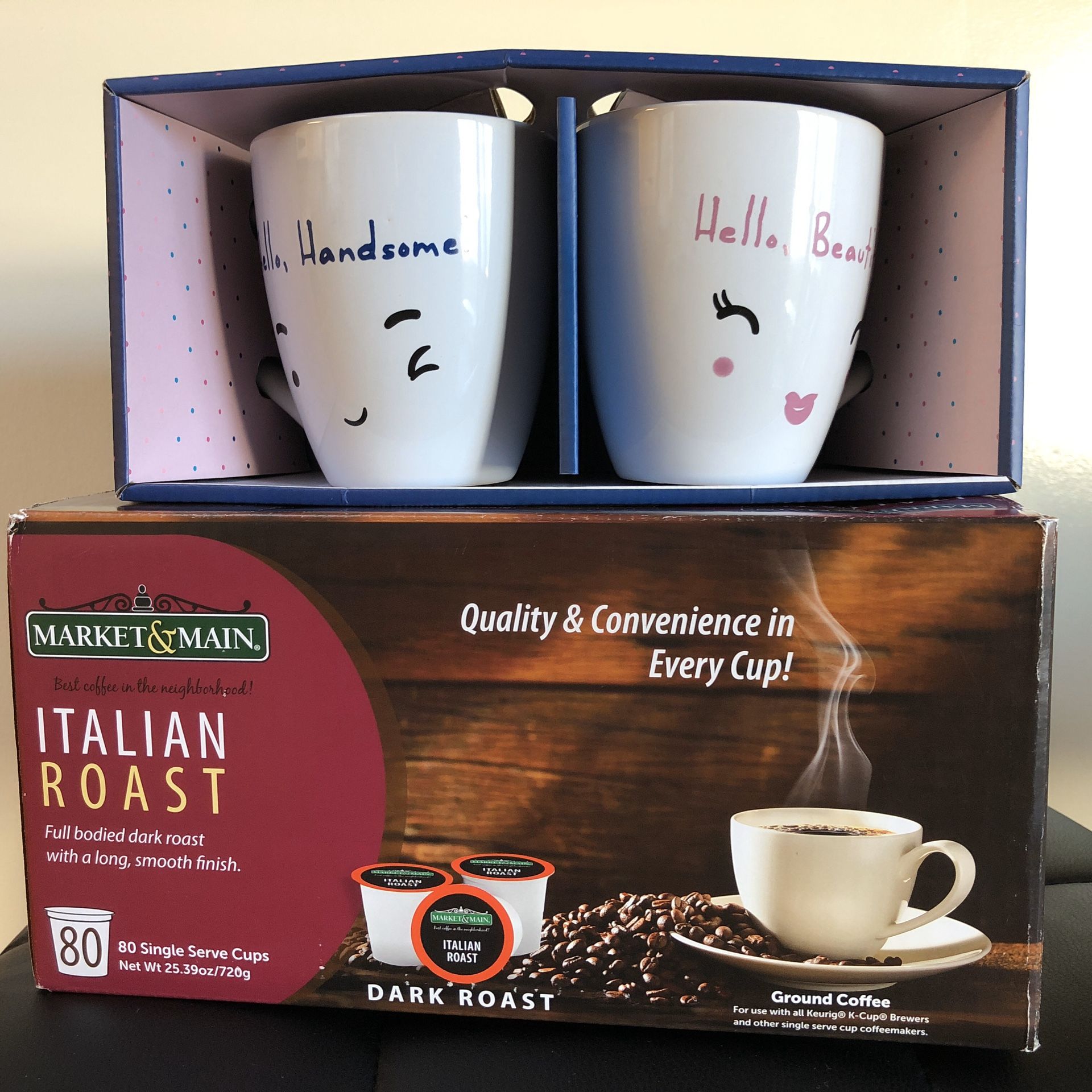 Italian Roast 80 coffee cups and 2 Mugs