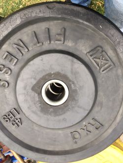 Single 45lb Olympic bumper plate
