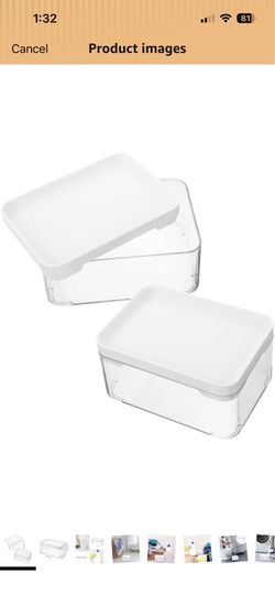 2pcs Laundry Pod Organizer Dryer Sheet Holder Lid Laundry Room Storage Container Plastic Space Saving Easy Access
