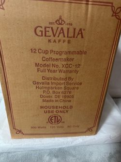 Gevalia Kaffe 12-Cup Programmable Coffeemaker XCC-12
