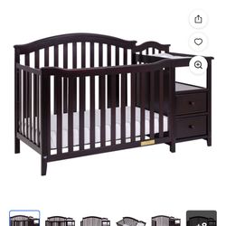 4-1 Crib With Changing Table & Mattress!