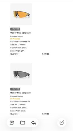 Brand new META, Oakley, vanguard