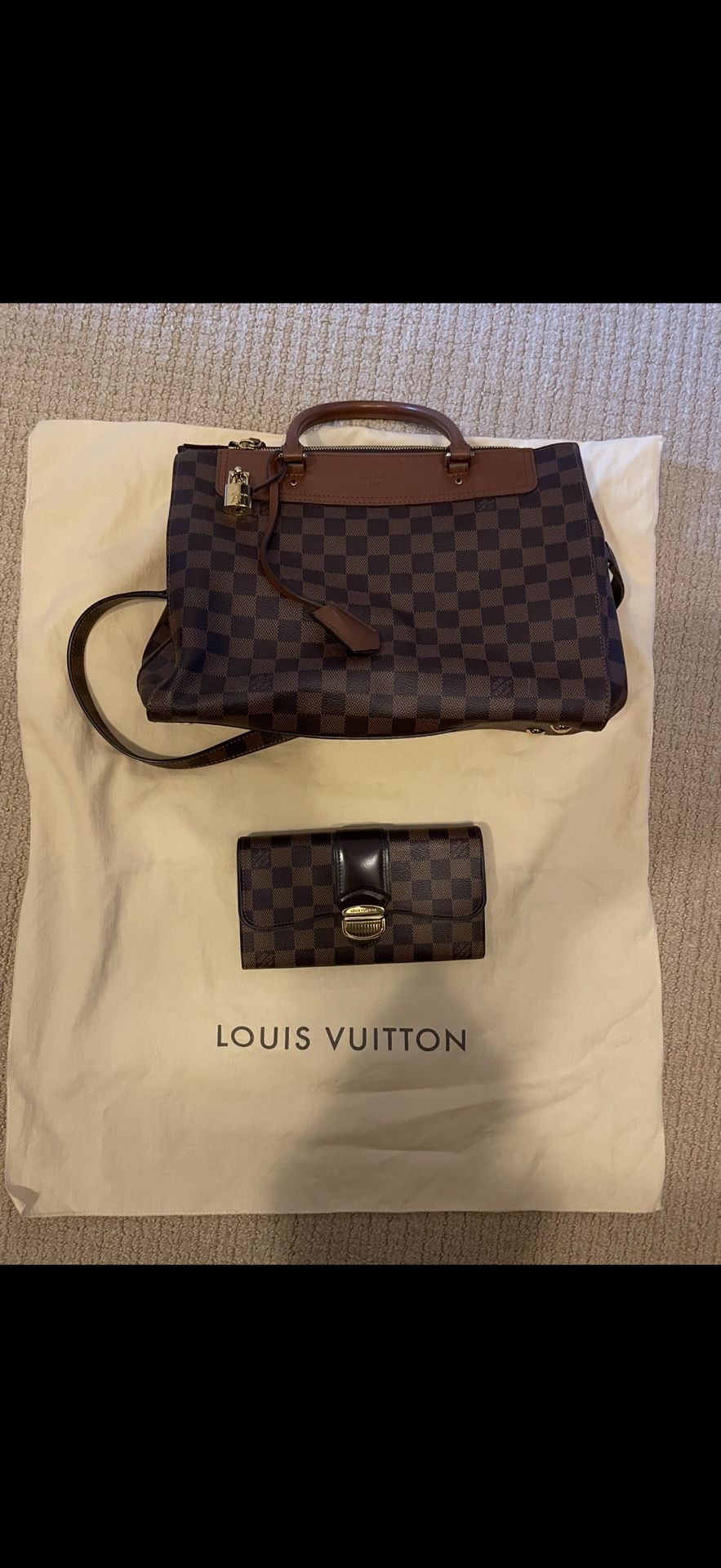 Louis Vuitton Greenwich Damier Purse And Wallet