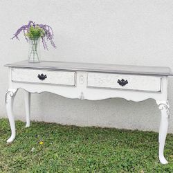 Sofa table console table With scripted drawers