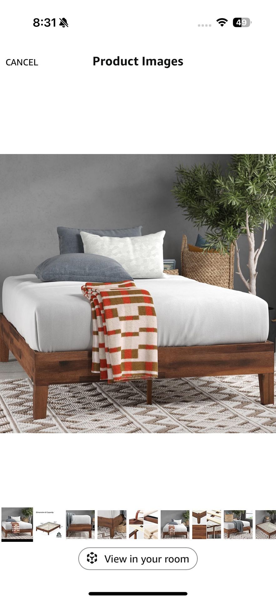 Queen size Wooden Bed frame 
