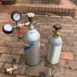 Two Bottles Of Carbon Dioxide For Kegerator