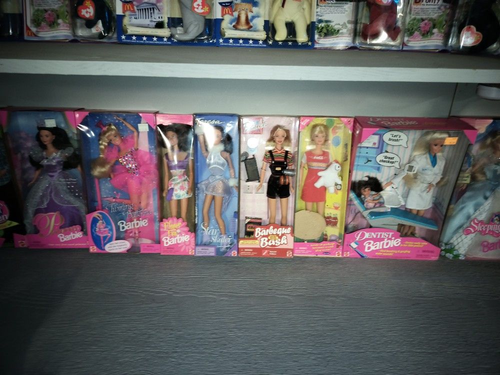 Ty Babies N Barbie Dolls 