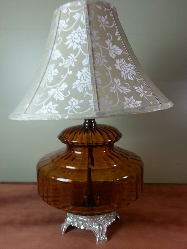 2 Vintage Novelty Crystal Corp Honey Cone Amber Glass Lamp For 2 Vintage Novelty Crystal Corp Honey Cone Amber Glass Lamp For In Ellenwood Ga Offerup