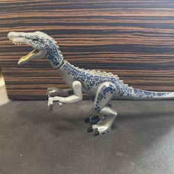 Lego Dinosaur Baryonyx with Dark Blue and Metallic Light Blue Spots