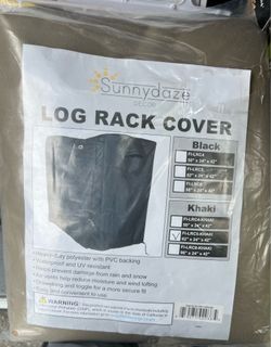 Sunnydaze DECOR LOG RACK COVER Black FI-LRC4 50" × 24" x 42" FI-LRC5 62" X 24" × 42" FI-LRC8 98" × 24" x 42" Khaki FI-LRC4-KHAKI 50" x 24" x 42" FI-LR