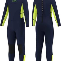 Kids Wetsuit Boys Girls 3mm Neoprene Back Zip Wet Suits Toddler Youth size 6 beach summer surf sun