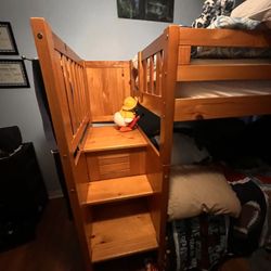 Kids Bunk Bed With Trundle