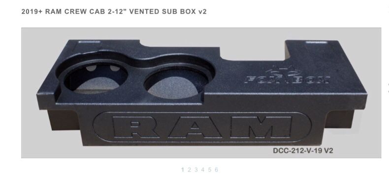 2019+ ram 5th gen subwoofer box
