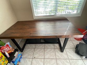 Wooden dining table