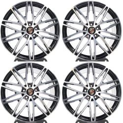 21" Staggered Porsche Cayenne Panamera Wheels Rims Set of 4 21x9.5 21x11 5x130
