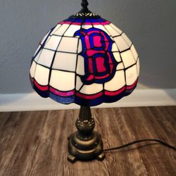 Boston Red Sox Tiffany Style Table Lamp MLB Rare Vintage