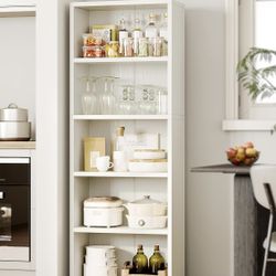 5-Tier Open Bookshelf and Bookcase, Floor Standing Display Storage Shelves for Living Room, Tall Book Shelf for Bedroom