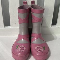 🌸KIDORABLE ✨Ballerina Pink Rain Boots 10 C Toddler 