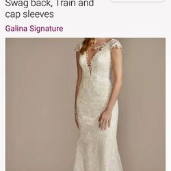 Wedding Gown with Bustle