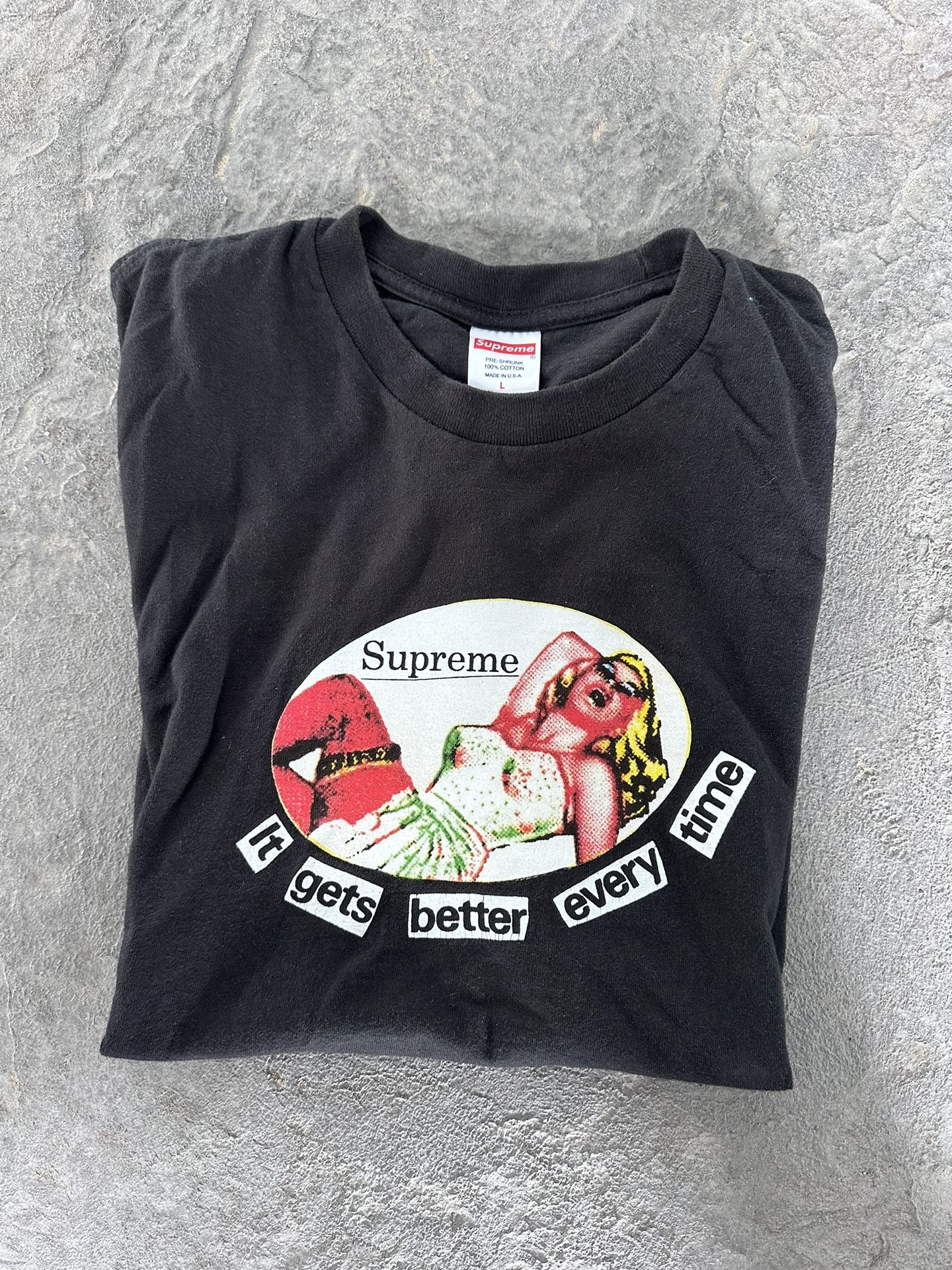 Supreme T-shirt Black Size Large 