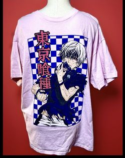 Crunchyroll Tokyo Ghoul Kaneki Checkered Print Graphic Tee