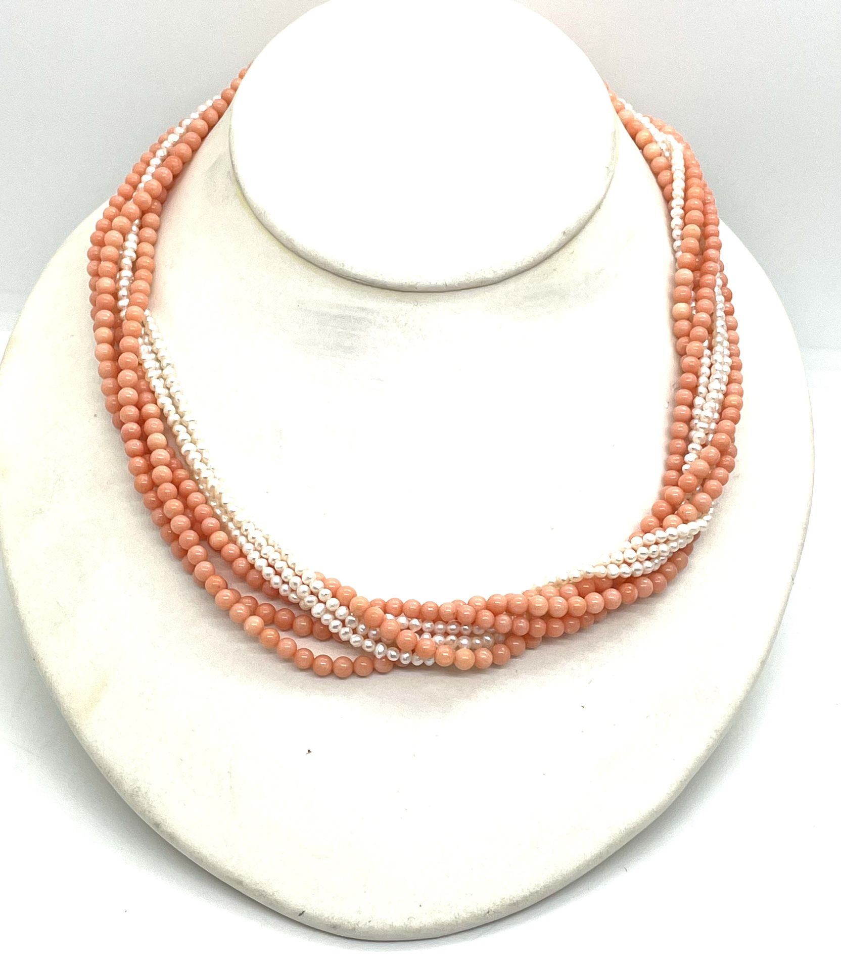 Genuine Angel Skin And Pearl Necklace