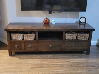 Wood TV stand