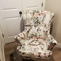 Custom Upholstered Wingback Arm Chair