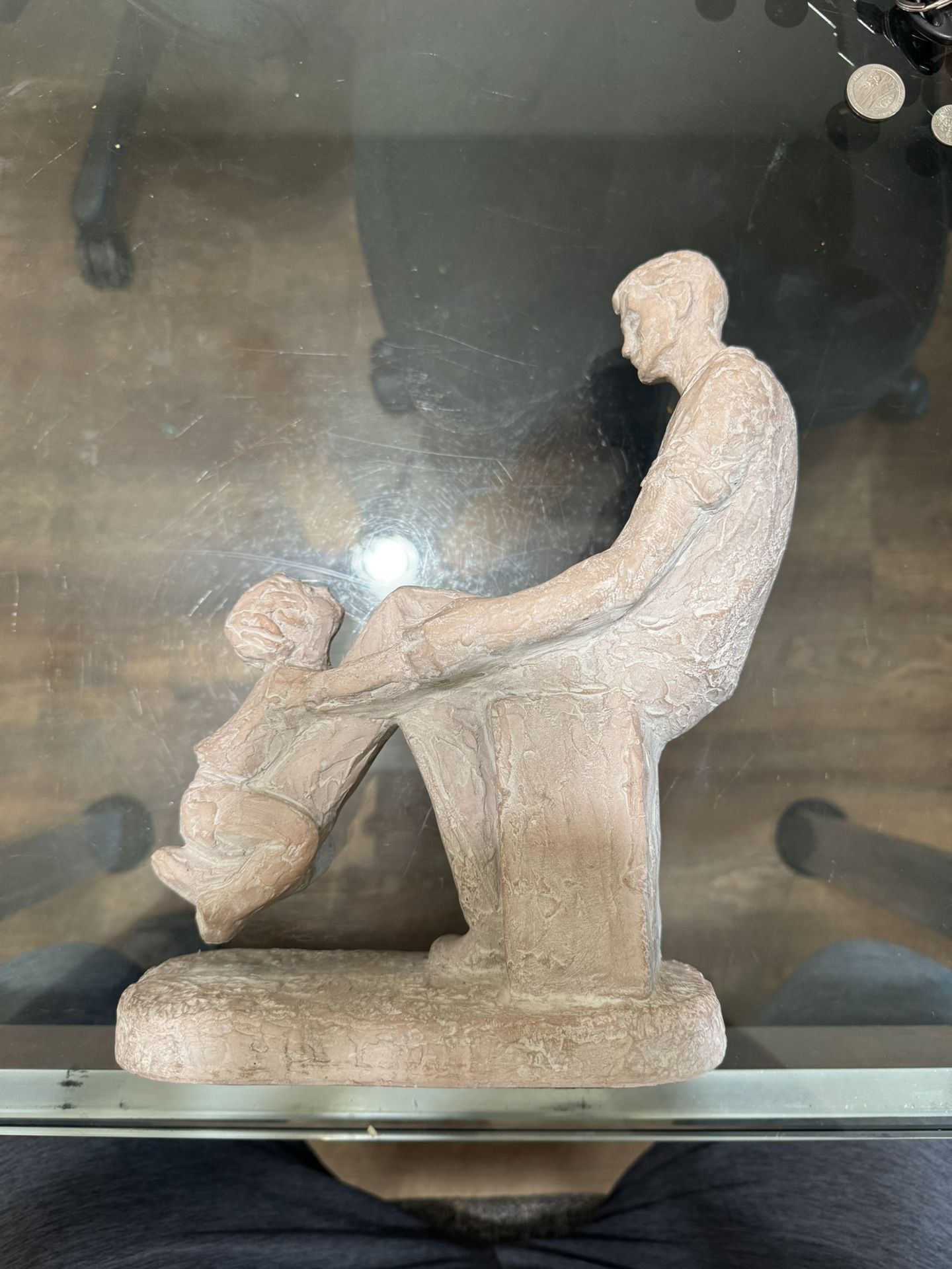 Vintage 1973 Austin Prod Klara Sever "Best of Times" Father & Son Sculpture