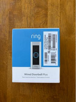 New, unopened Certified Refurbished Ring Wired Doorbell Plus