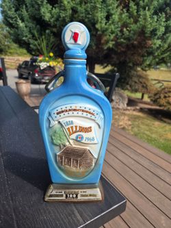 Jim Beam Illinois Sesquicentennial Ceramic Decanter 1968