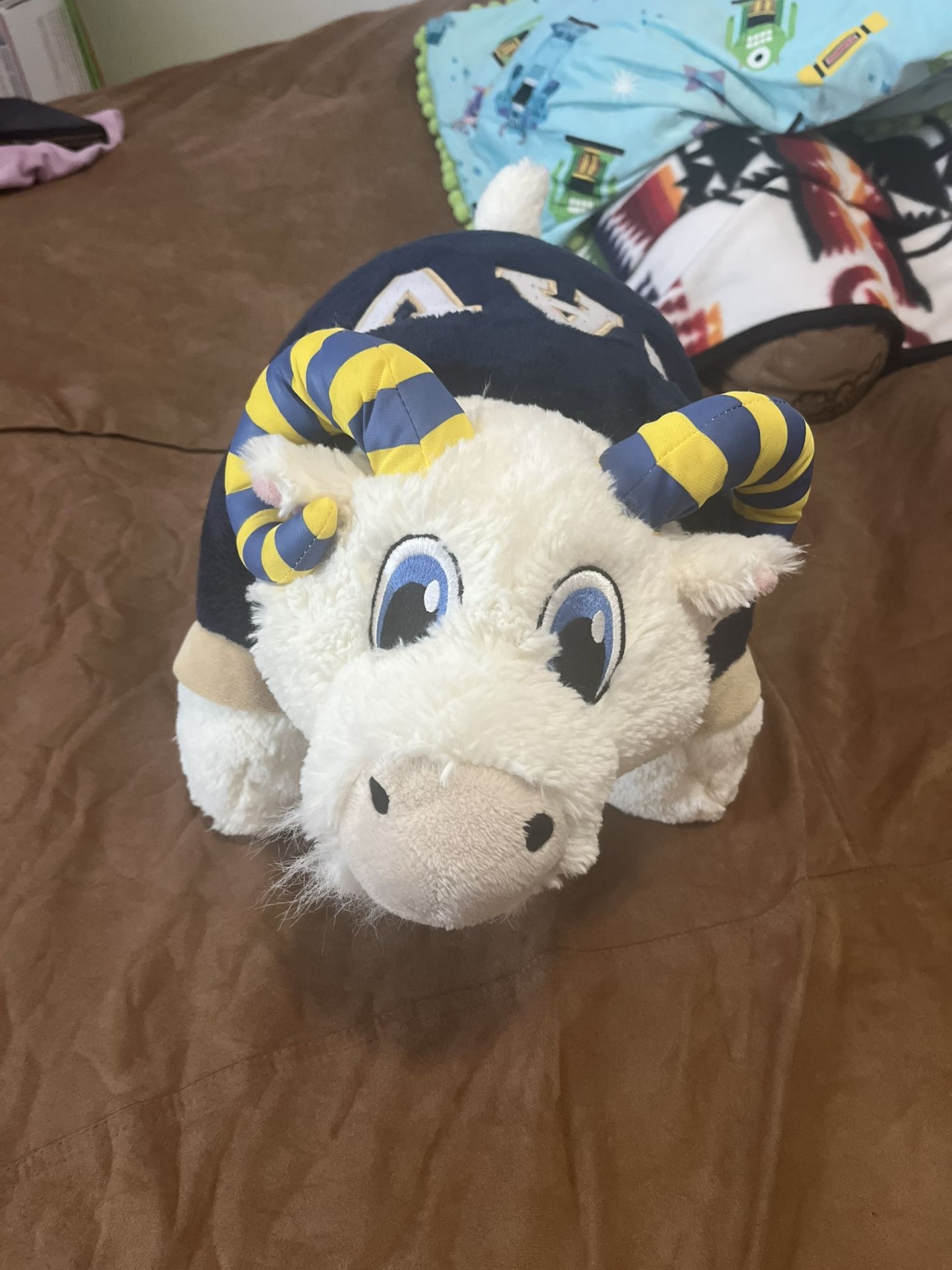 Navy Pillow Pet Goat