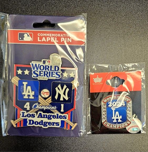 World Series Dodgers vs. Yankees Jumbo Pin