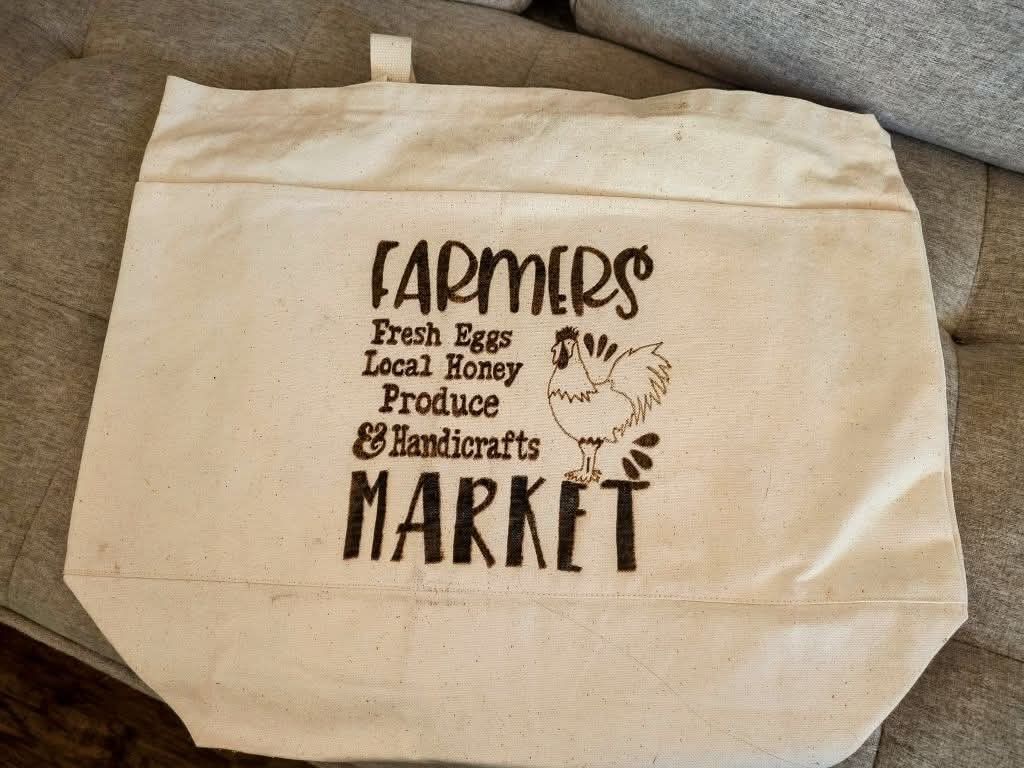Farmers Market Canvas Tote Bag XL