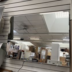 LuxHomez 30 in. W x 40 in. H Rectangular Frameless Adjustable Backlit LED Wall Mirror Bathroom Vanity Mirror