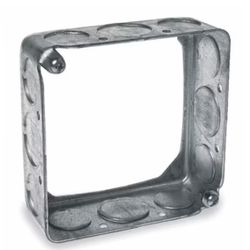 50 Pk (203) Raco Extension Ring, 2 Gangs Steel, 1-1/2 in D, 4 in W, 4 in L