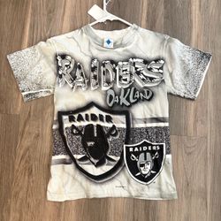 1995 Oakland Raiders AOP kids tshirt sz - youth medium